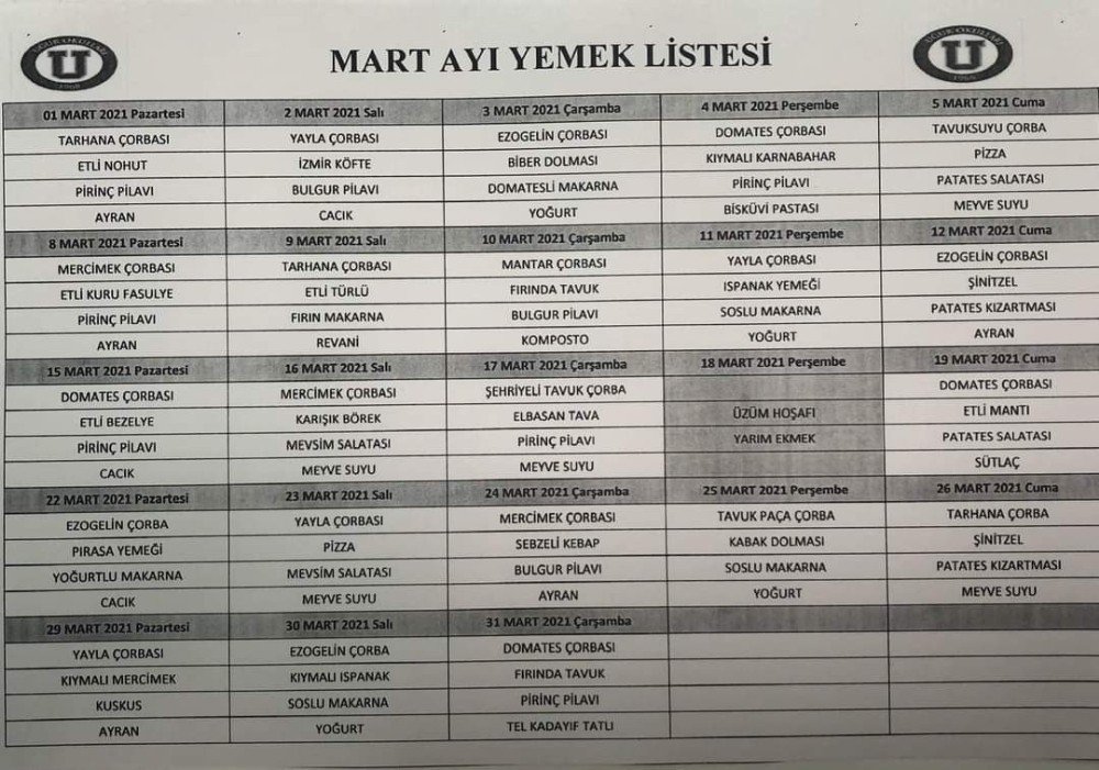 O Okulun Menüsü Ekmek Ve Üzüm Hoşafı Oldu