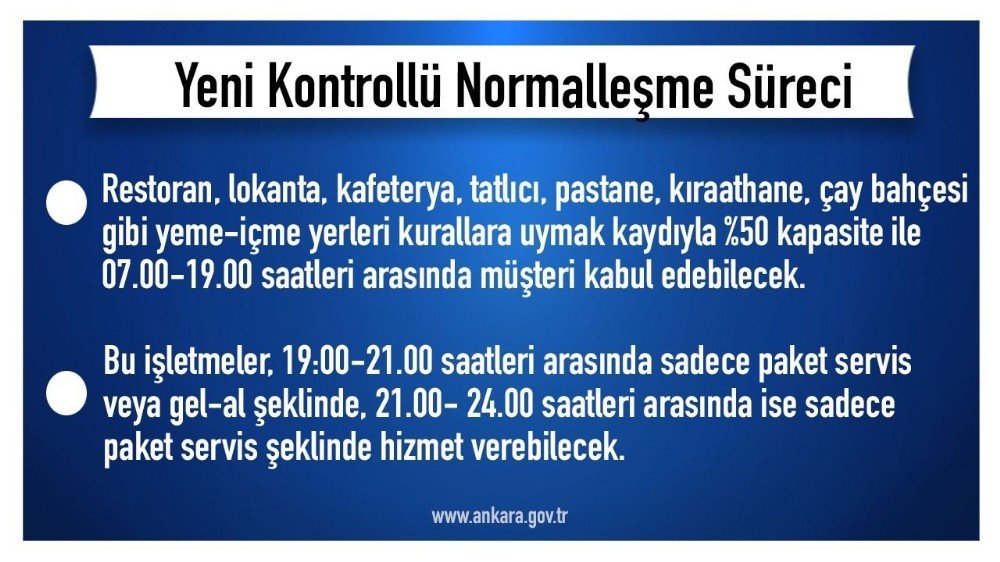 Başkentte Normalleşme Kuralları Belli Oldu