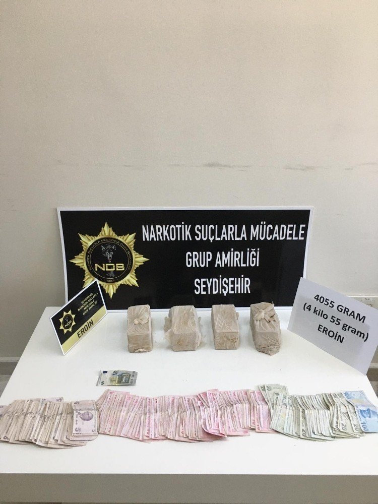 Konya’da 4 Kilo Eroin Ele Geçirildi