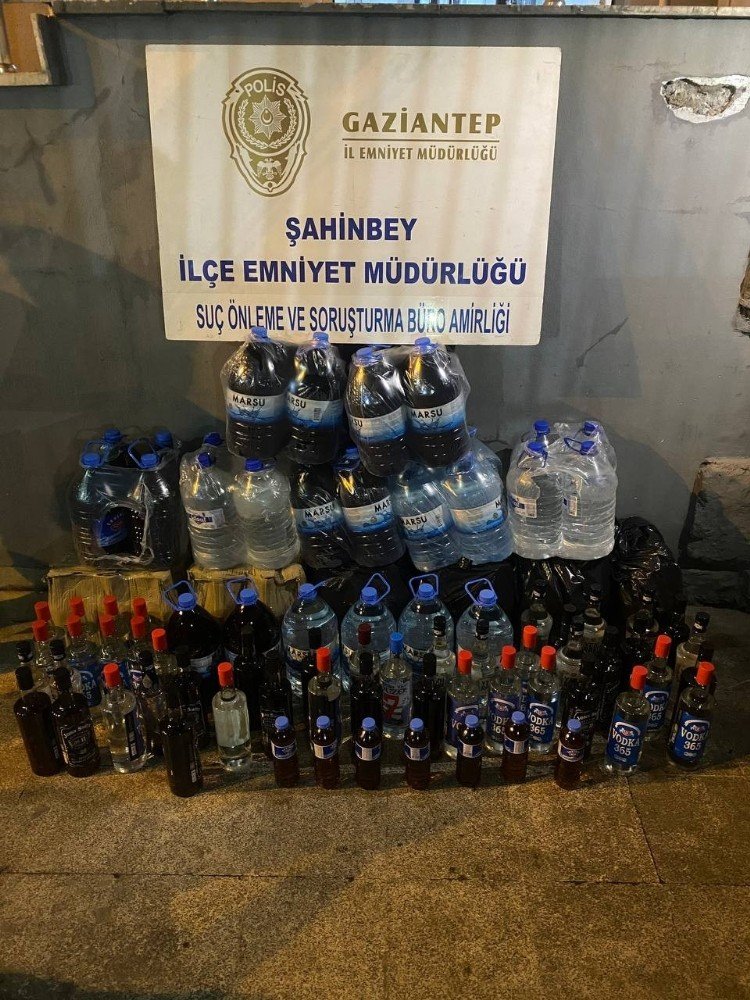 Gaziantep’te 321 Litre Kaçak Alkol Ele Geçirildi