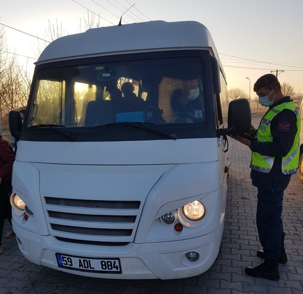 Malkara’da Jandarmadan Okul Servislerine Sıkı Denetim