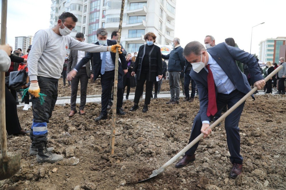 Hayatını Kaybeden Sağlıkçılar Anısına 150 Mimoza Fidanı Diktiler