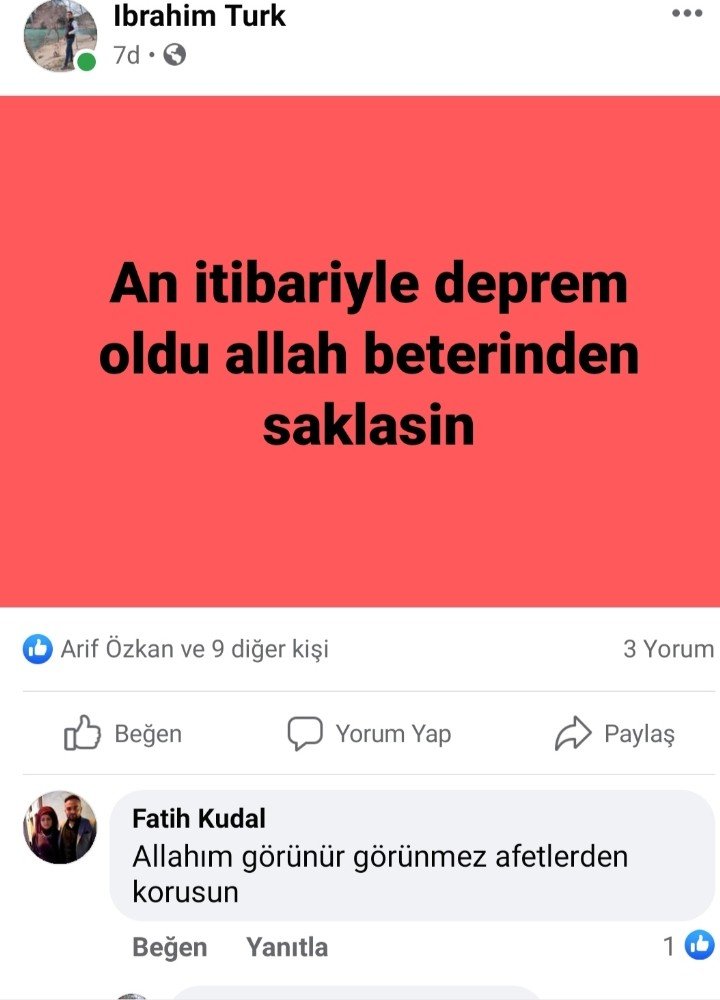 Şuhut’ta 3.0 Şiddetinde Deprem Korkuttu