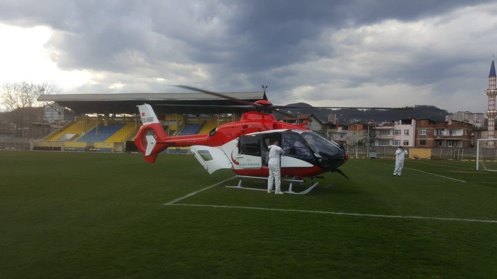 Korona Hastası Ambulans Helikopterle Trabzon’a Sevk Edildi