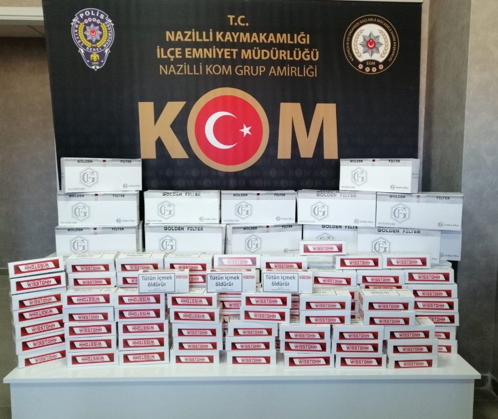 Nazilli’de Kaçak İçki Ve Sigara Operasyonu