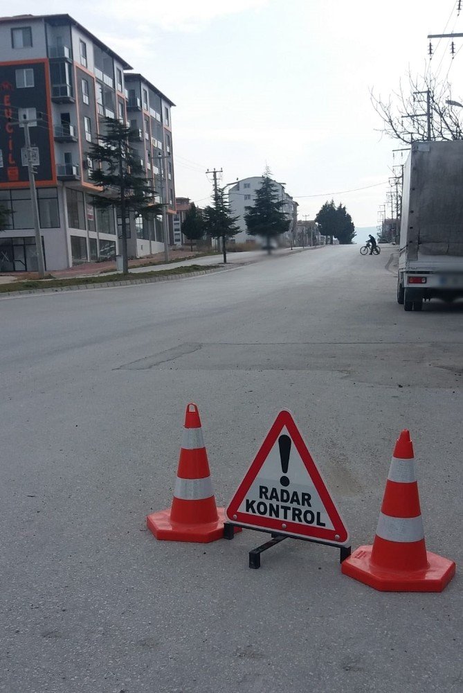 Burdur’da 170 Araç Sürücüne Hız Cezası