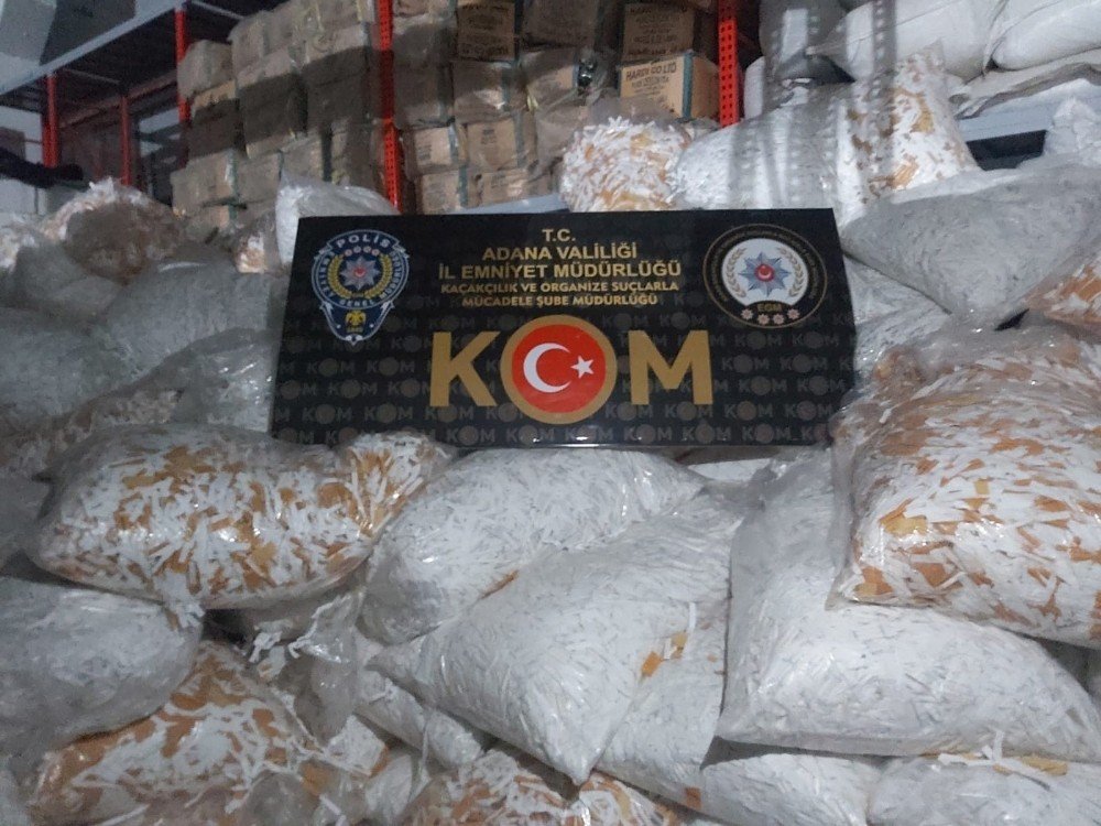 Adana’da 4 Milyon 950 Bin Kaçak Makaron Ele Geçirildi