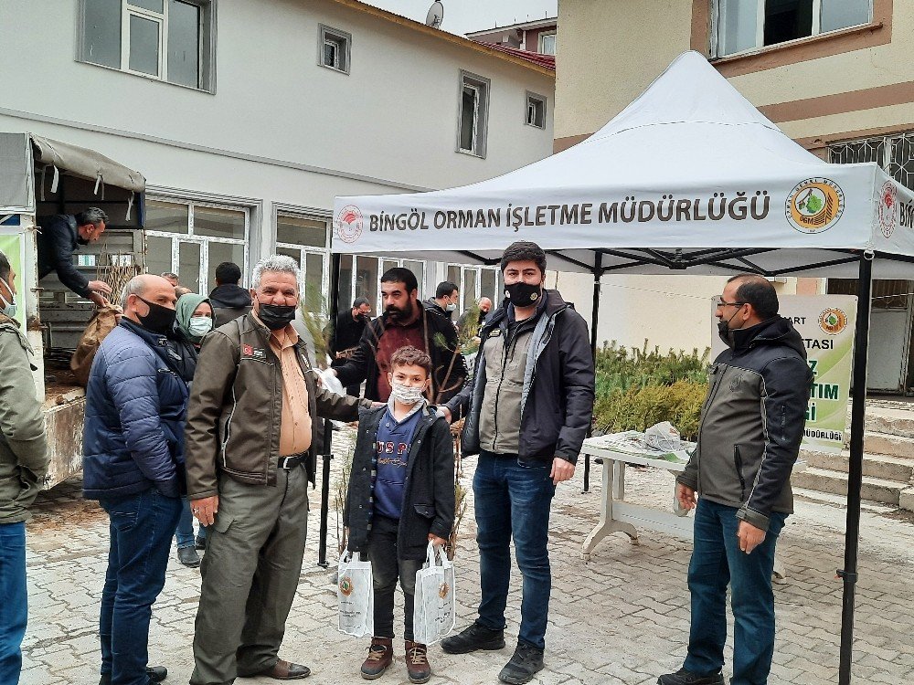 Bingöl’de Vatandaşlara 5 Bin Fidan Dağıtıldı