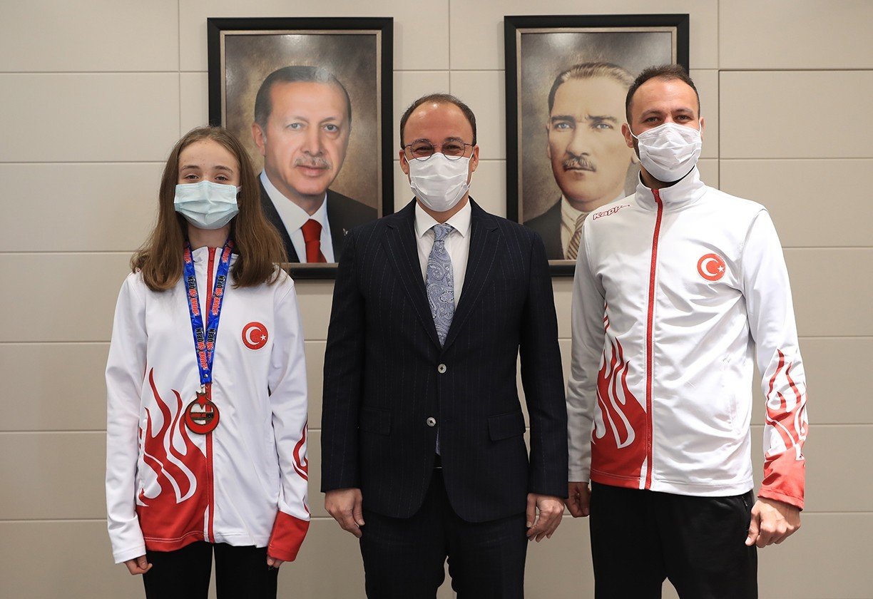 Başkan Örki Şampiyon Sporcuyu Ağırladı