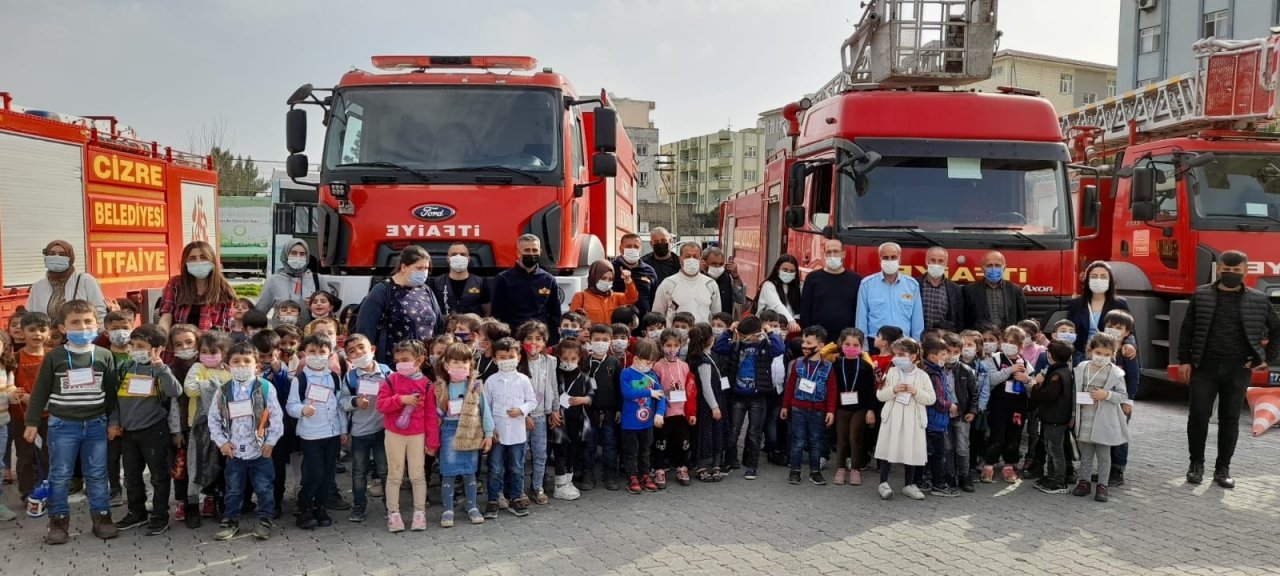 Cizre’de Anaokulu Öğrencileri İçin Yangın Tatbikatı Gerçekleştirildi