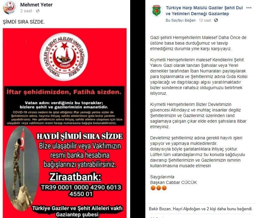 Şehit Ailelerinden Gıda Kampanyasına Tepki
