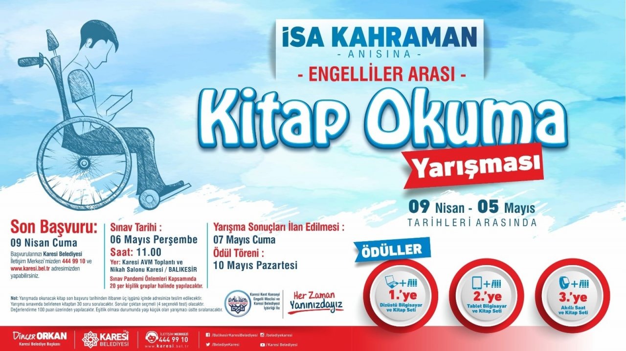 Karesi Kent Konseyi’nden Engelliler Arası Kitap Okuma Yarışması