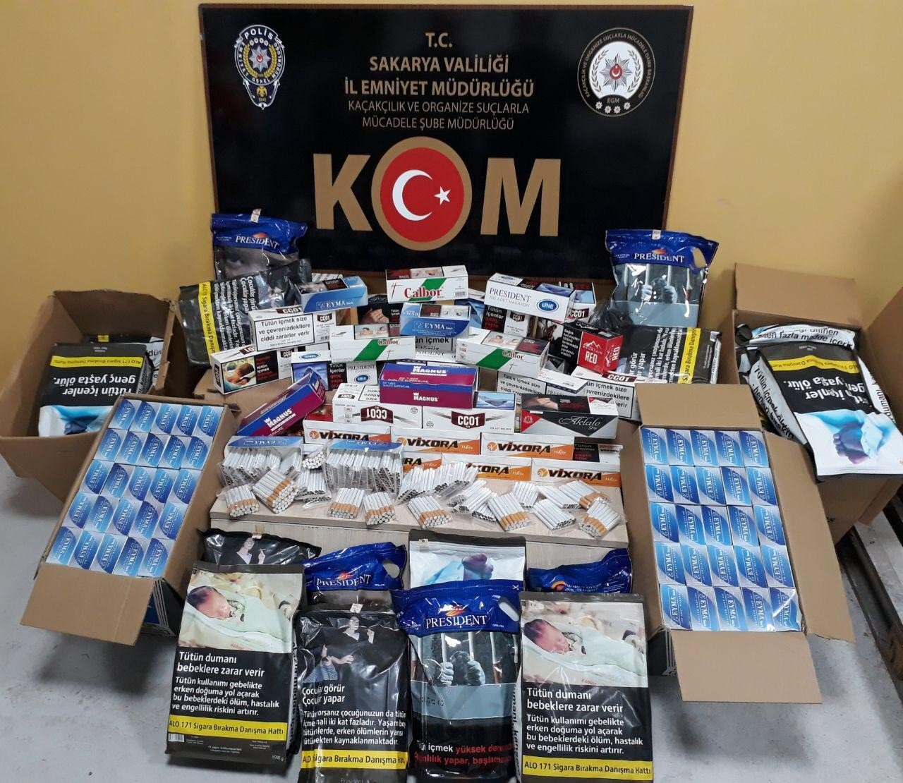 Sakarya’da 67 Paket Kilogramlık Kaçak Tütün Ele Geçirildi