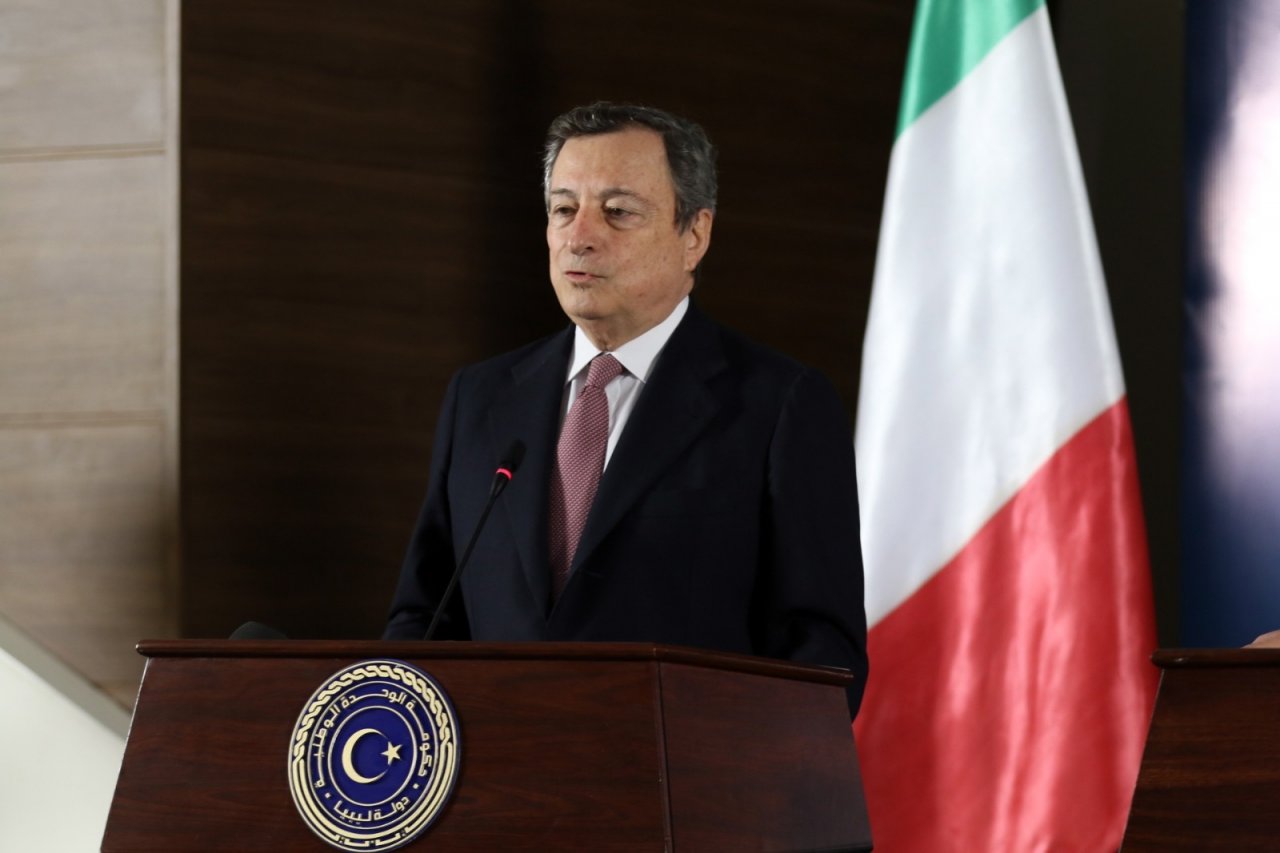 İ̇talya Başbakanı Mario Draghi, Libya Ulusal Birlik Hükümeti Başbakanı Dibeybe İle Görüştü