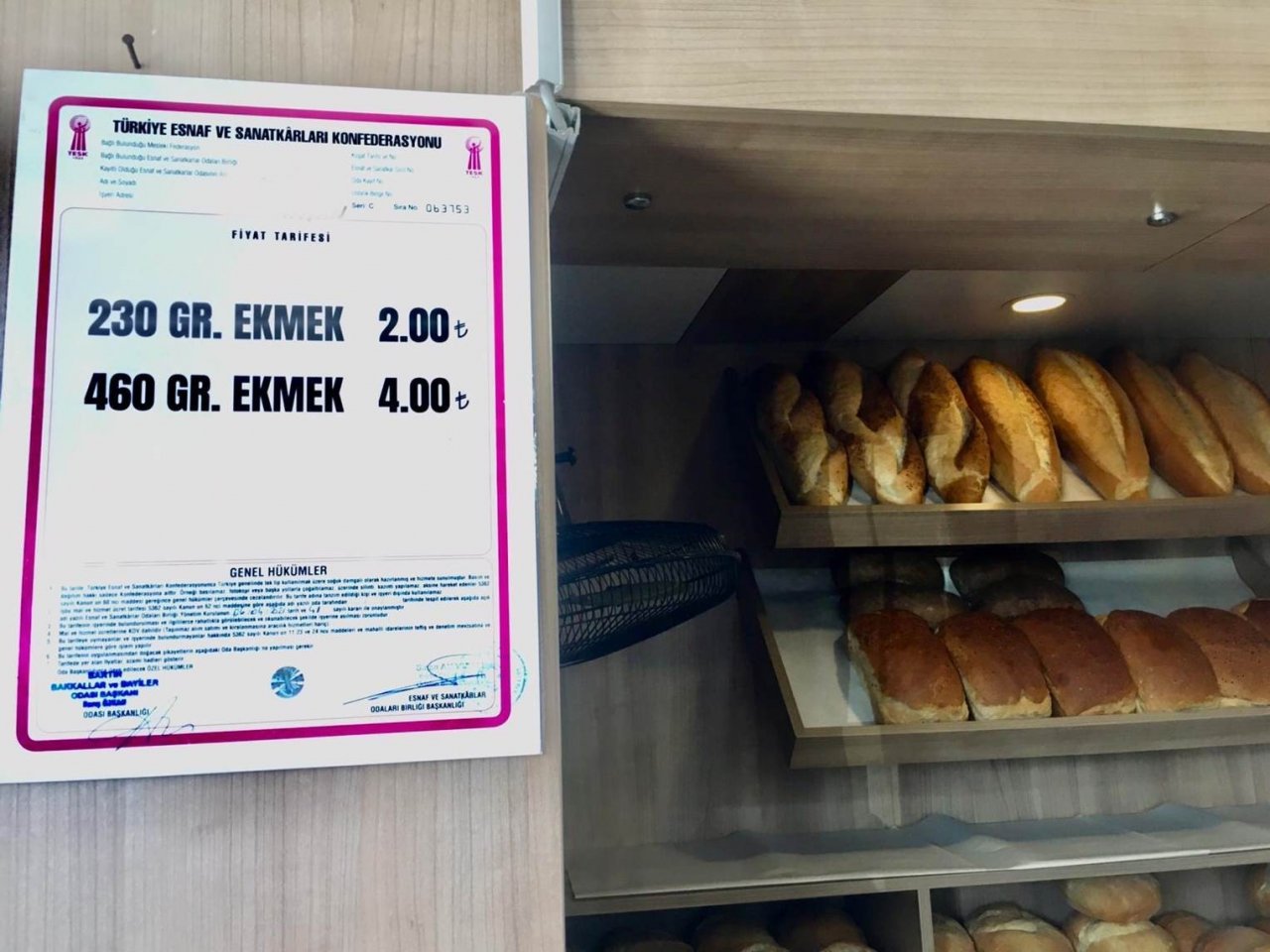 Bartın’da Ekmek Gramajı Ve Ekmek Fiyatları Arttı