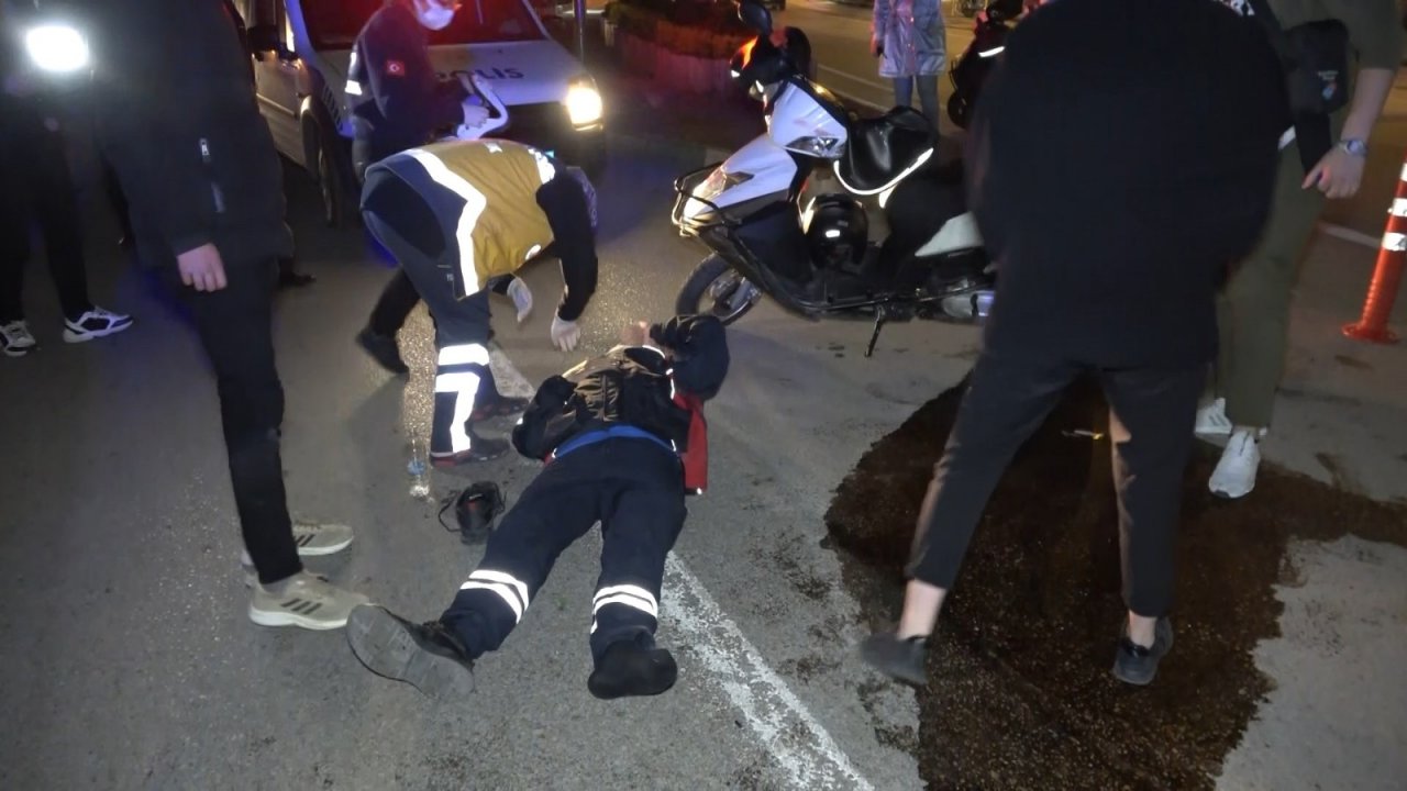 Kazanın Böylesi...kısıtlama Saatinde Moto Kuryeler Çarpıştı: 1 Kişi Yaralandı
