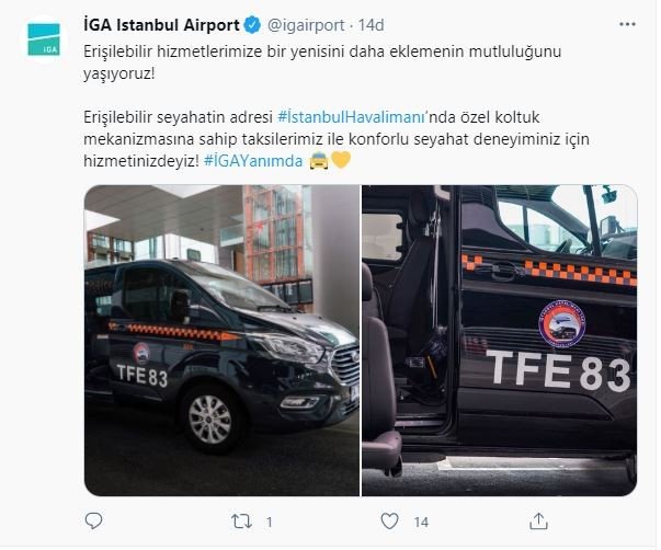 İ̇stanbul Havalimanı’nda Engelli Yolculara Özel Taksi Uygulaması