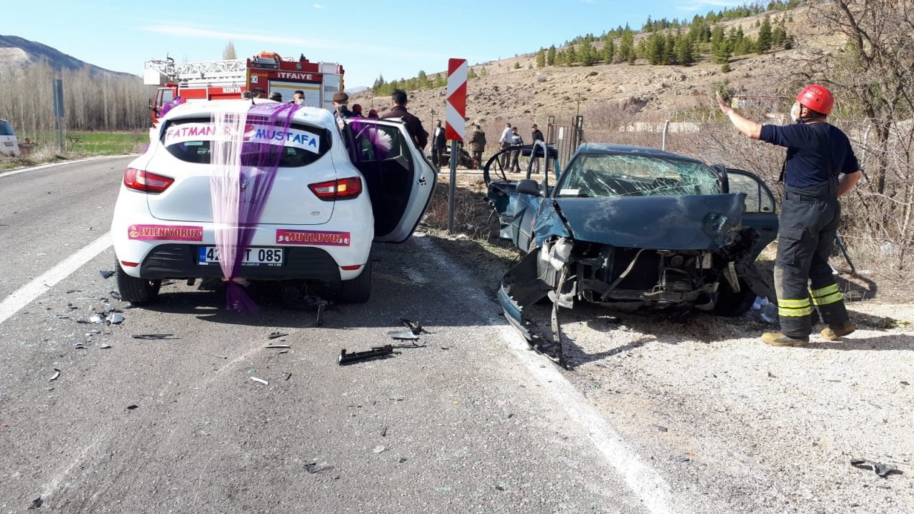 Konya’da 3 Otomobil Çarpıştı: 7 Yaralı