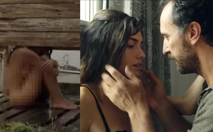 Saklı adlı dizinin başrol oyuncusu Hazar Ergüçlü'nün sevişme sahnesini...