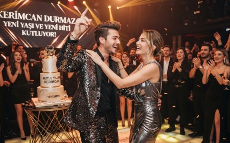 Kerimcan Durmaz hem yeni şarkısı hem de doğum gününü Didem Soydan ile harika dans ile kutladı..!